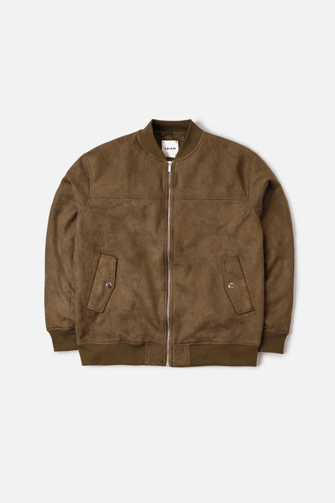 The Olive Regular Fit Suede Jacket
